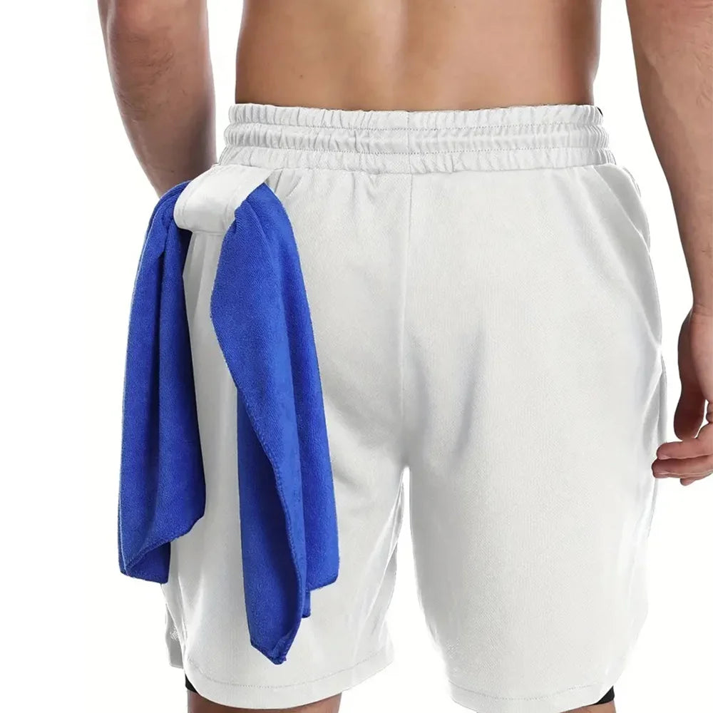 Mens Compression Lined Gym Shorts
