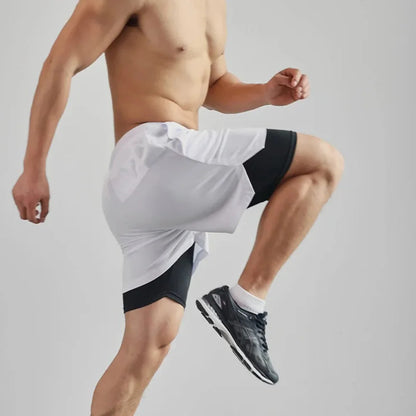Mens Compression Lined Gym Shorts