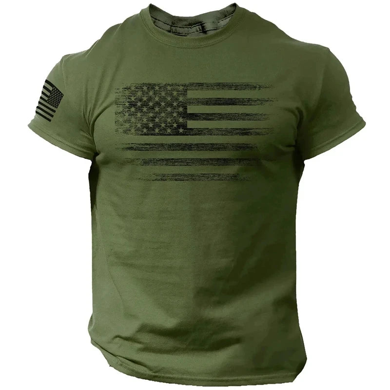 Mens Workout Flag T-Shirt